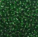 Rocailles 2,6mm mit Silbereinzug gr�n