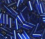 Glasstifte  7mm dunkel blau mit Silbereinzug