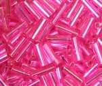 Glasstifte  7mm pink mit Silbereinzug