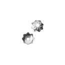Perlenkappel 4 mm silber