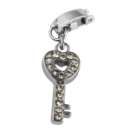 Rayher Shoe-Charm Strass-Schl�ssel 16mm, nickelfrei
