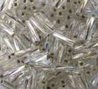 Glasstifte twisted silber 6mm