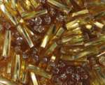 Glasstifte twisted gold 6mm