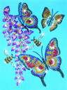 Sequin-Art and Beads Paillettenbilder mit Perlen Schmetterlinge Bastelset